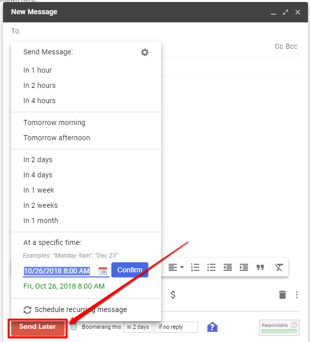 Boomerang for Gmail send later | HollyPryce.com