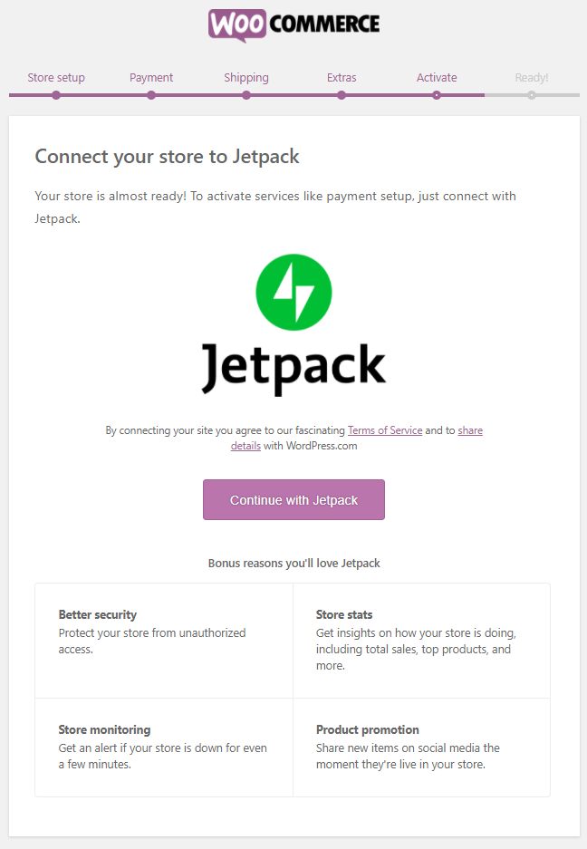 WooCommerce connect to Jetpack | HollyPryce.com
