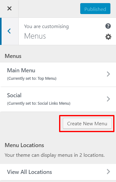 Create a menu via the Customise page in WordPress | HollyPryce.com