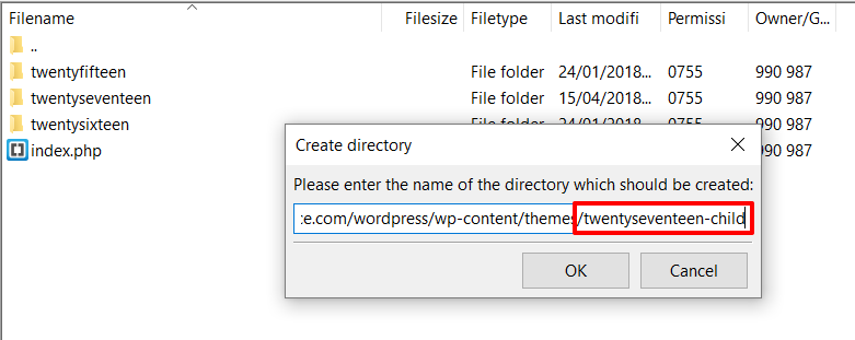 Creating a child theme for WordPress in FileZilla | HollyPryce.com 