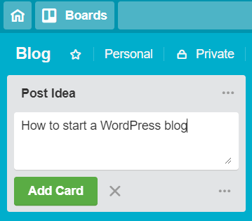 How to add a new card in Trello | HollyPryce.com