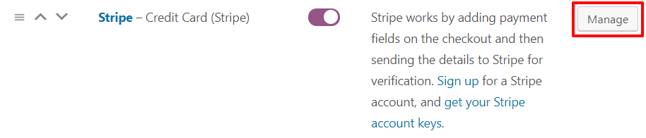 Manage Stripe settings in WooCommerce