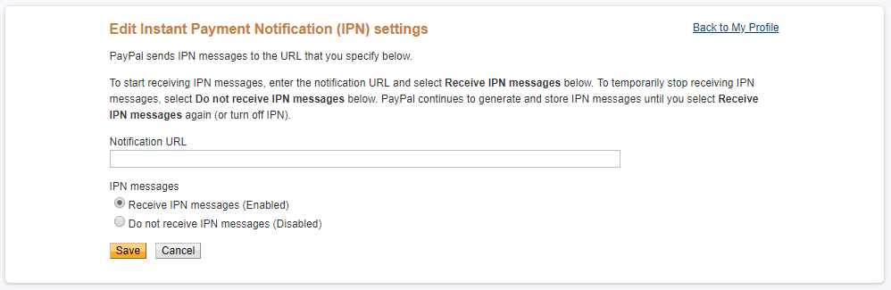 PayPal Instant Payment Notifications setup