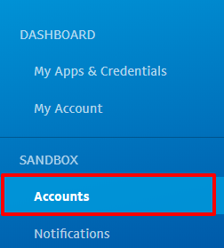Sandbox account setup in PayPal
