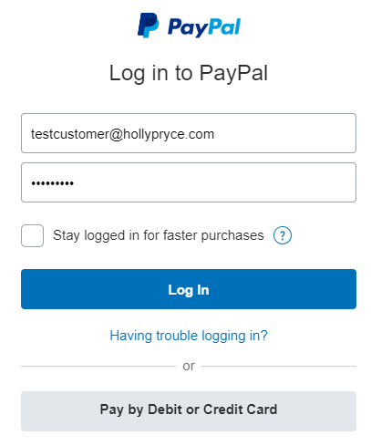 Test payment using PayPal in WooCommerce